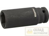 Торцовая головка KRAFTOOL "INDUSTRIE QUALITAT" ударная, удлиненная (1/2"), FLANK, Cr-Mo, фосфатированная, 22 мм Торцовая головка KRAFTOOL "INDUSTRIE QUALITAT" ударная, удлиненная (1/2"), FLANK, Cr-Mo, фосфатированная, 22 мм